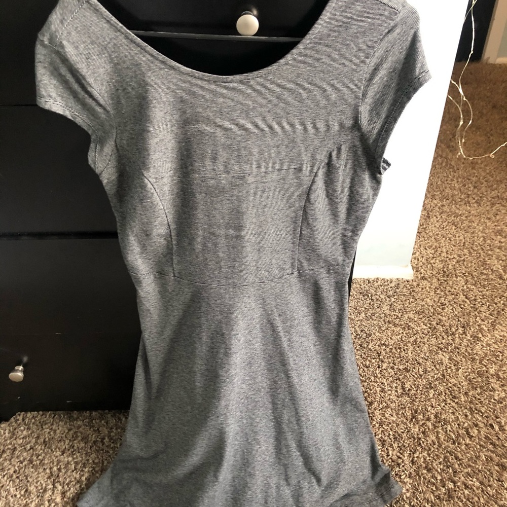 black & grey striped dress